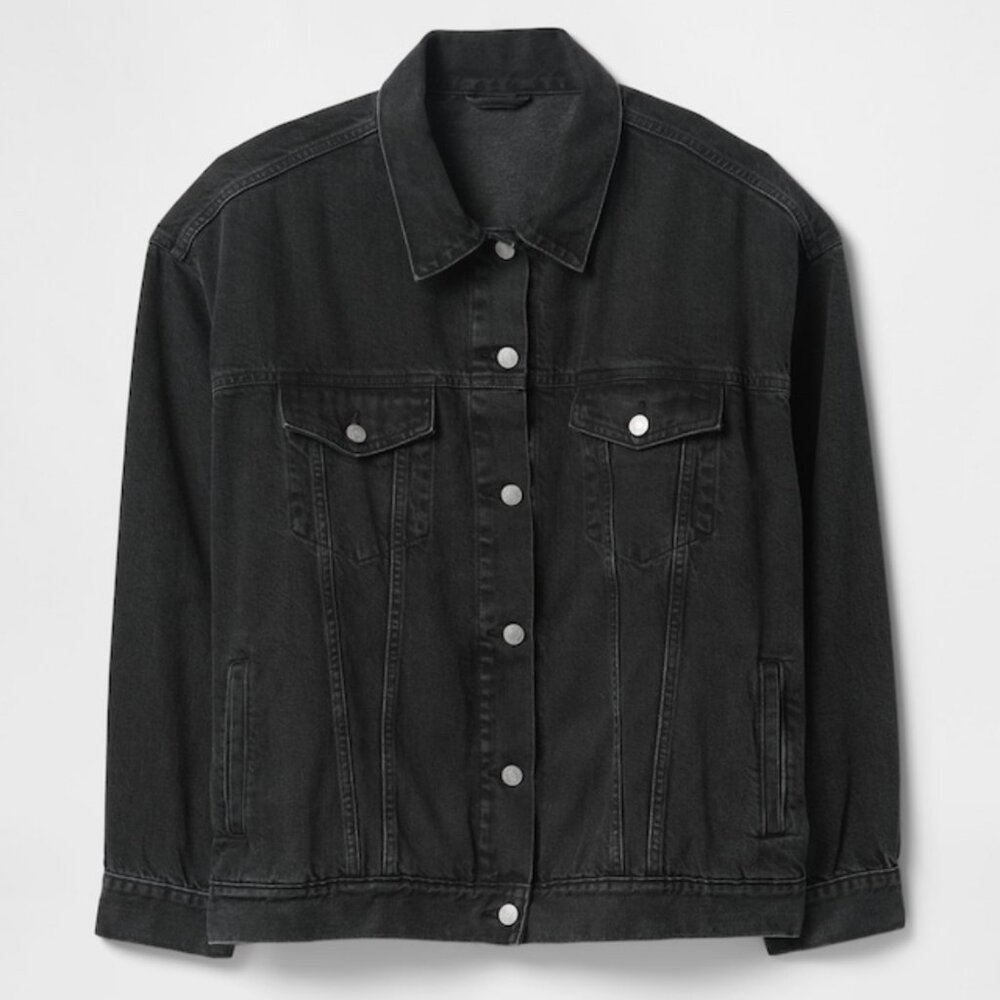 NWOT Black GAP Icon Denim Jacket